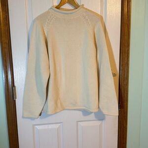 J. Crew Vintage Y2K Classic Rollneck Pull over Sweater Ivory Large